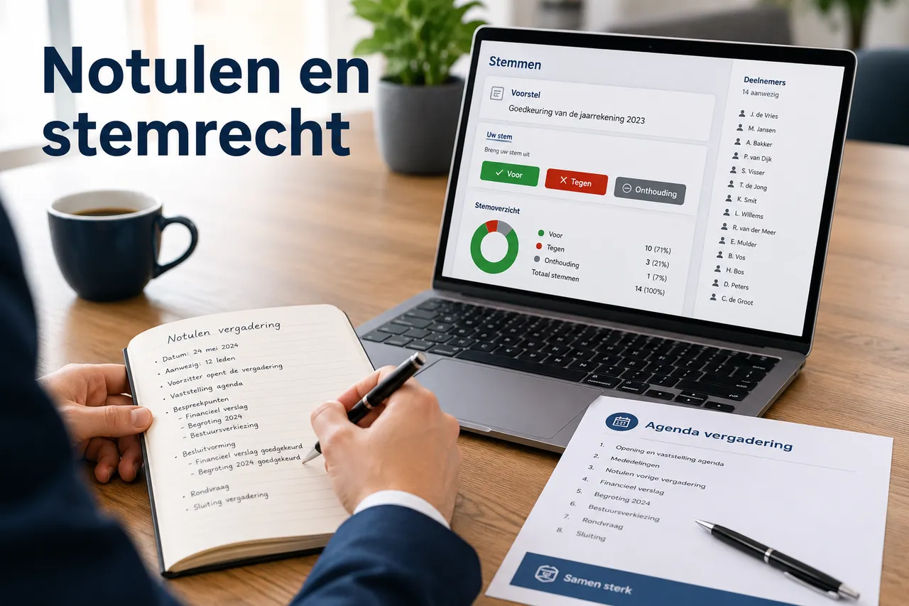 Verschil tussen algemene vergadering en bestuursvergadering