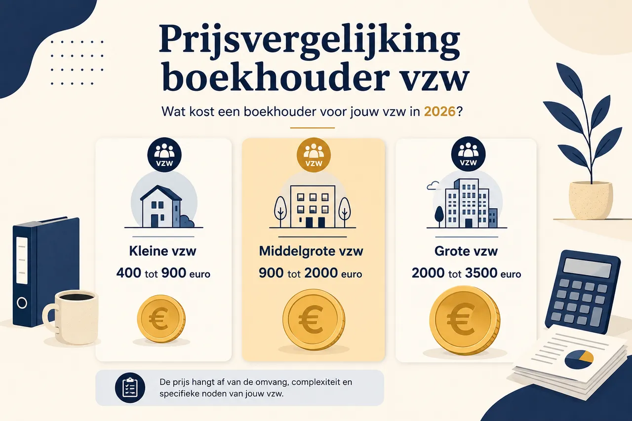 Wat kost een boekhouder voor een vzw?