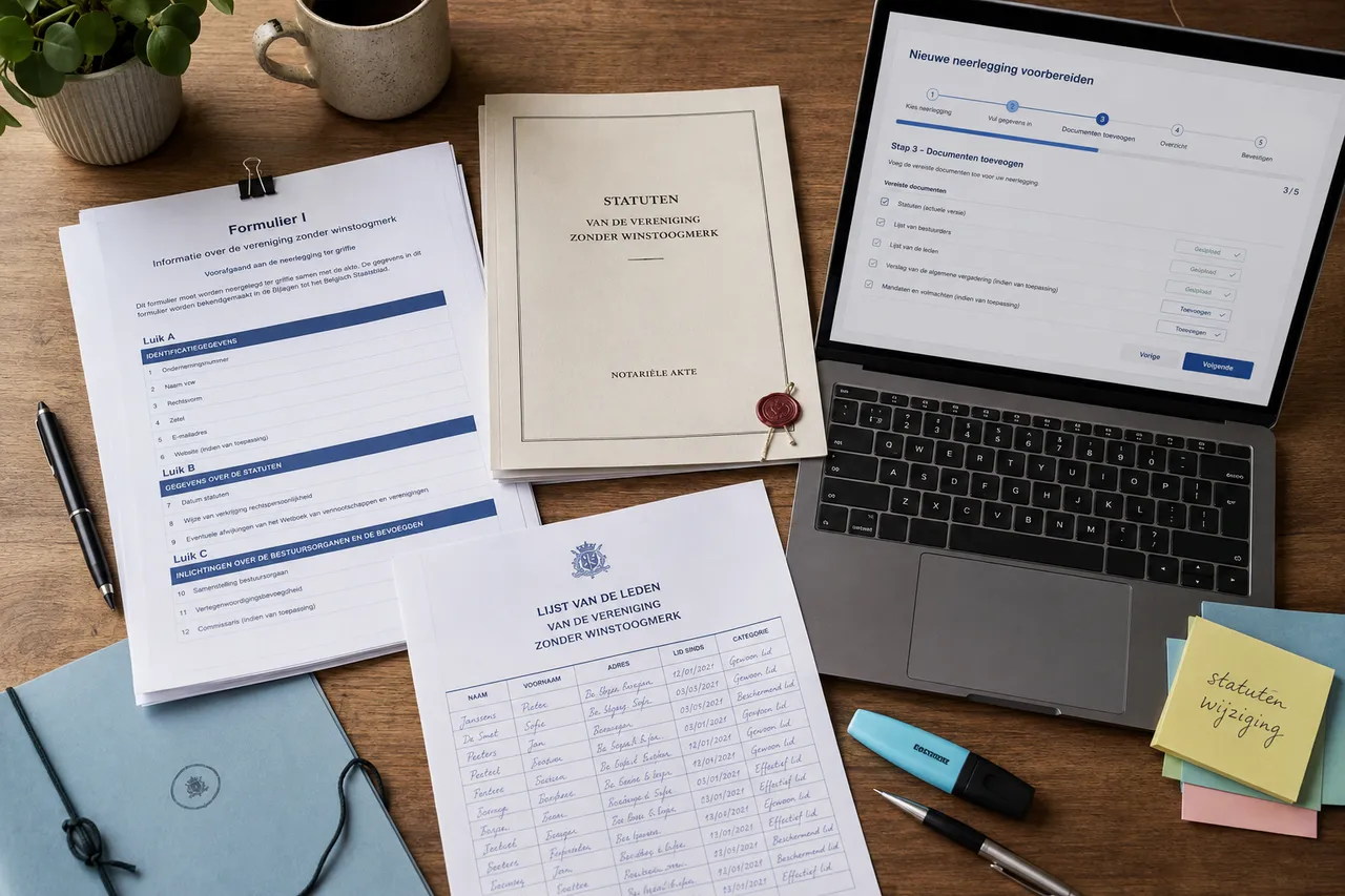 Bestuurder met troubleshooting checklist voor e-griffie problemen