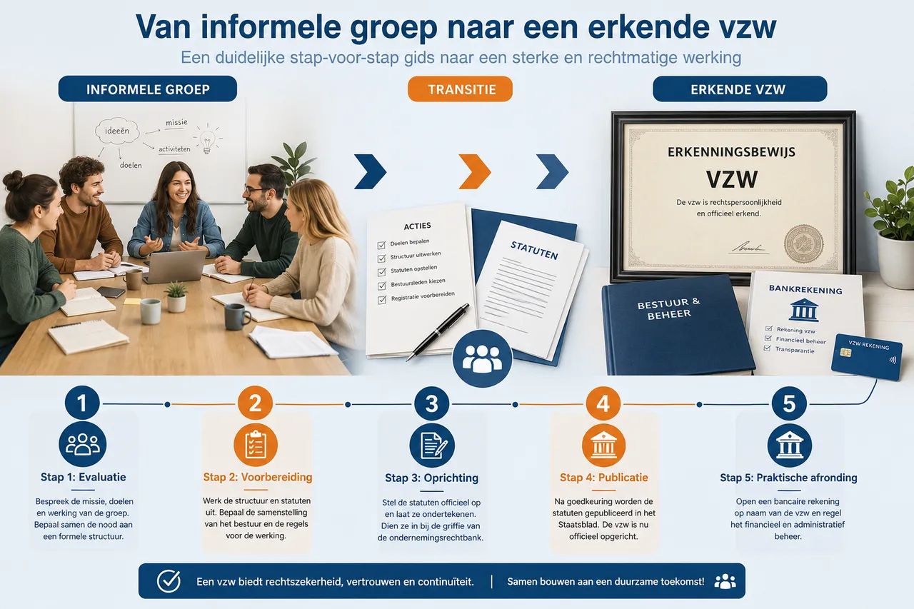 Hoe start ik een feitelijke vereniging stap voor stap?