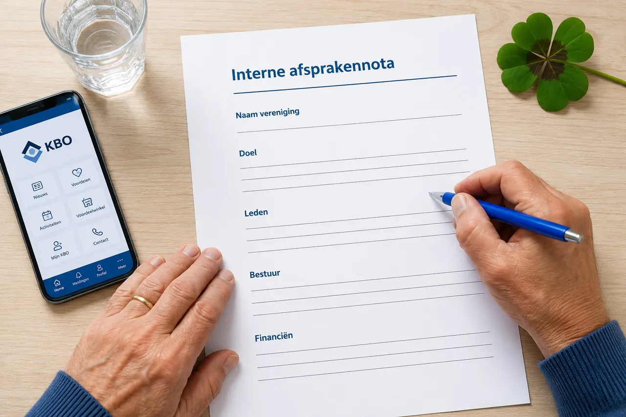 Interne afspraken van een feitelijke vereniging op papier