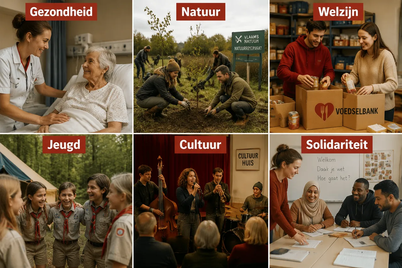Zes thema's van goede doelen in België