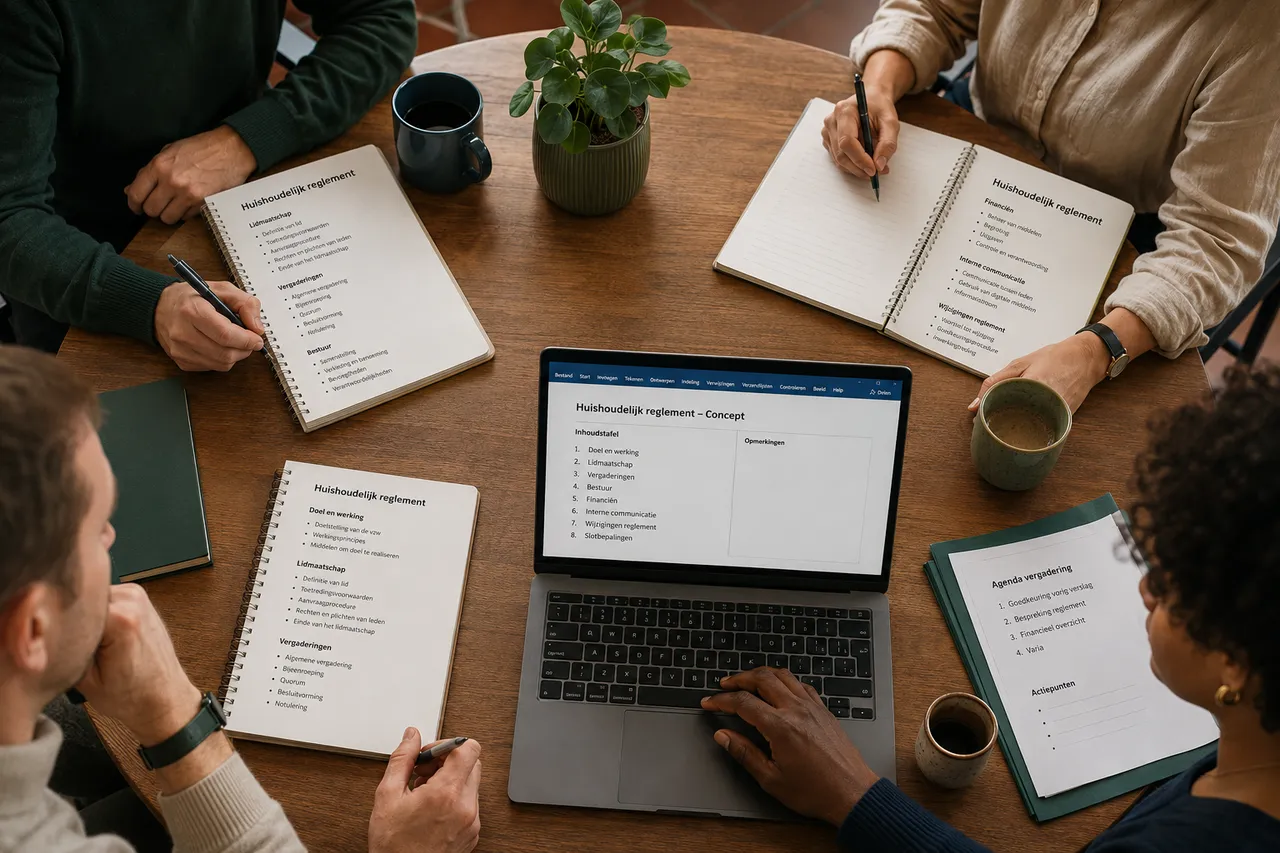 Huishoudelijk reglement versus intern reglement vzw