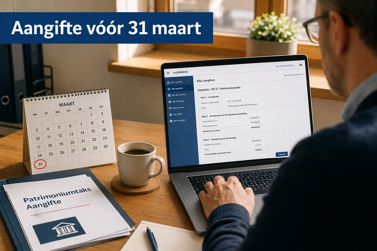 Aangifte en betaling vóór 31 maart