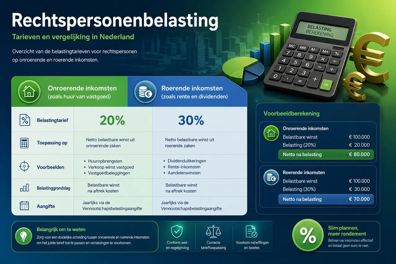 Hoe bereken je rechtspersonenbelasting