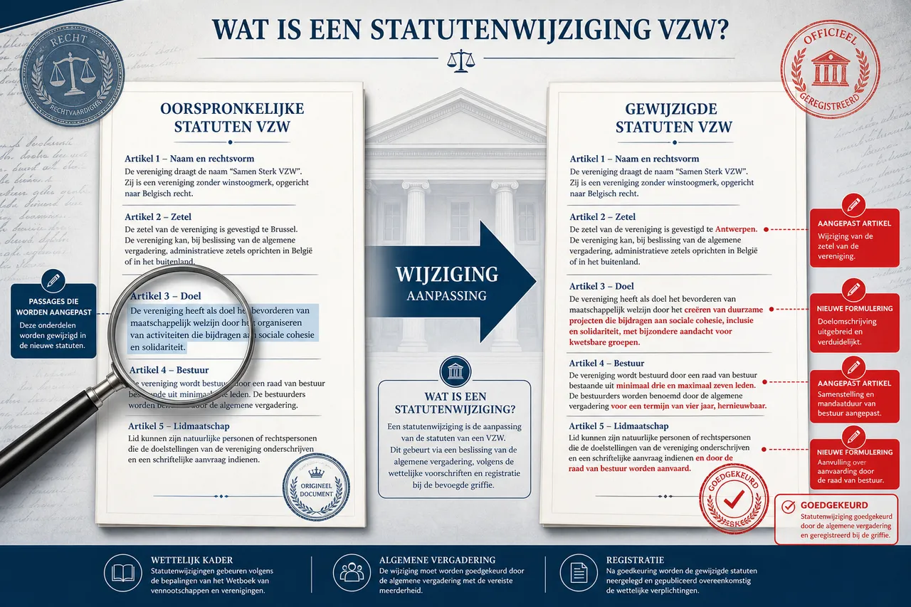 Kostentabel statutenwijziging vzw 2026
