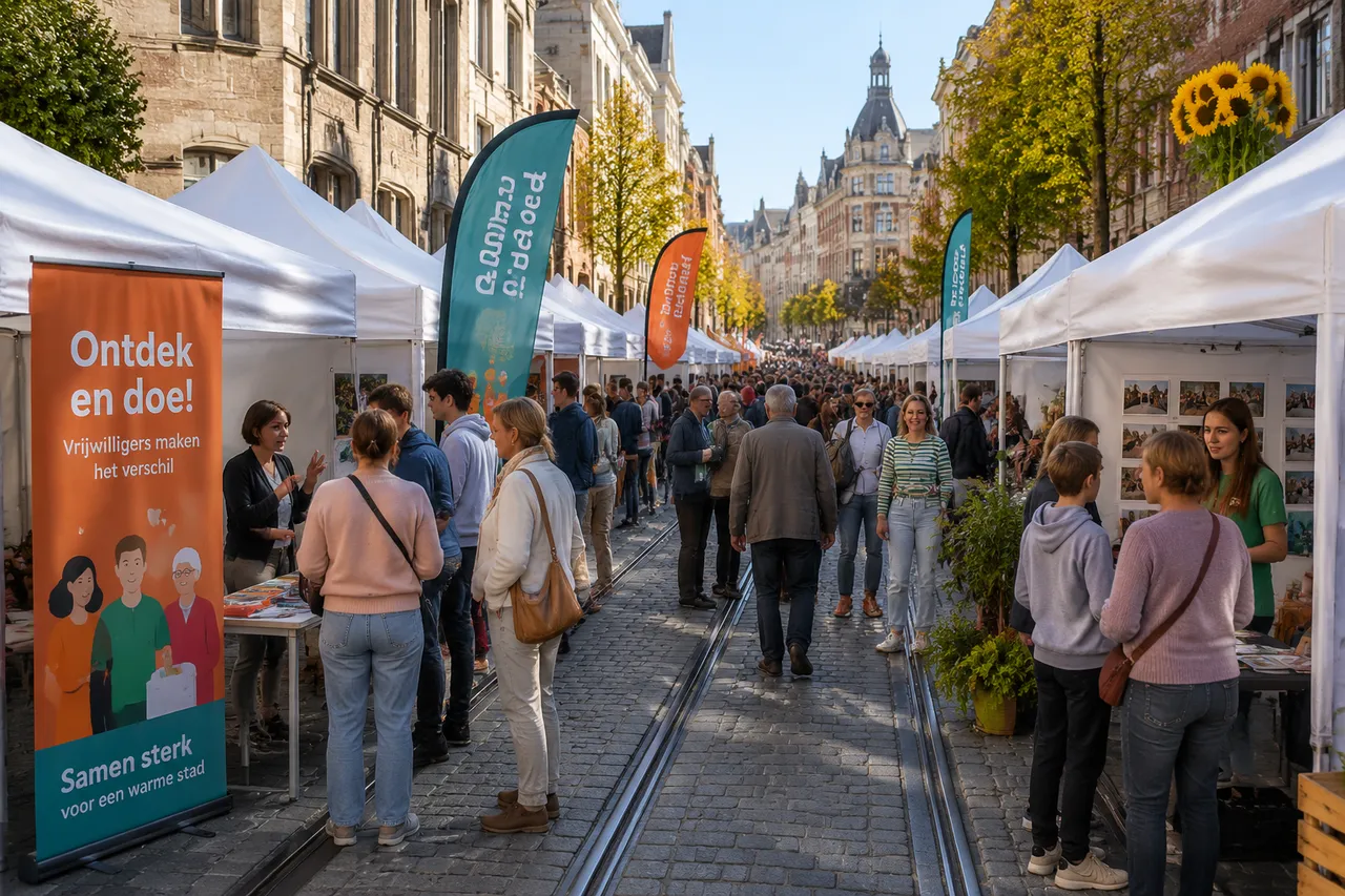 Vrijwilligersmarkt 'Ontdek en doe!' tijdens Antwerpen Autovrij