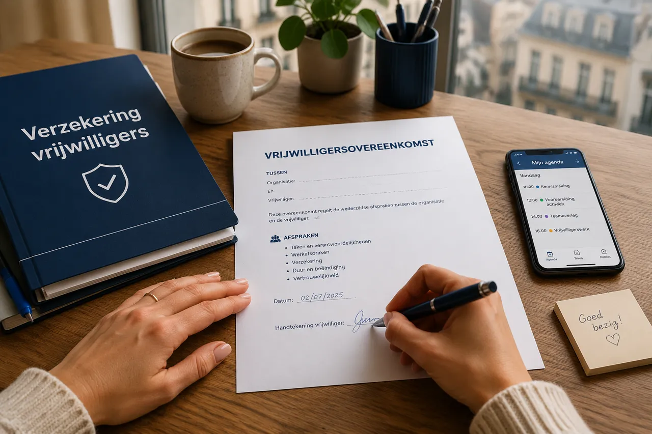 Ondertekening van een vrijwilligersovereenkomst in Brussel