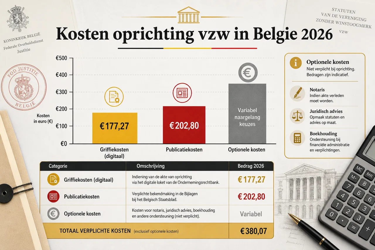 Hoeveel kost het om een vzw op te richten