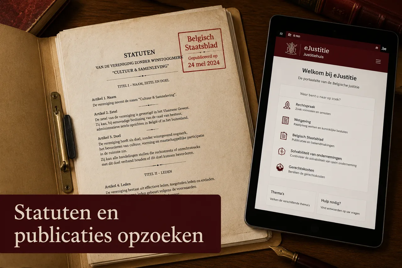 Statuten en publicaties in het Belgisch Staatsblad