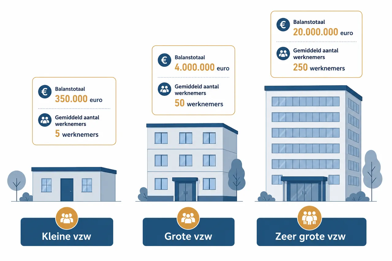 Drie categorieën vzw met de drempels